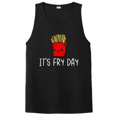 ItS Fry Day Friday Funny French Fries Fast Food Quote PosiCharge Competitor Tank