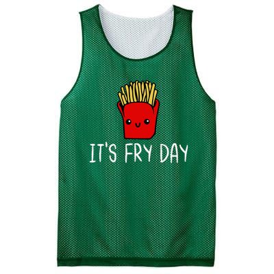 ItS Fry Day Friday Funny French Fries Fast Food Quote Mesh Reversible Basketball Jersey Tank