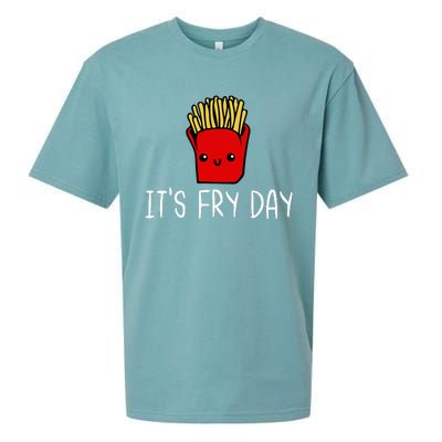 ItS Fry Day Friday Funny French Fries Fast Food Quote Sueded Cloud Jersey T-Shirt