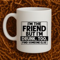 If Found Drunk Please Return To Friend Im The Friend Funny Vneck Mug