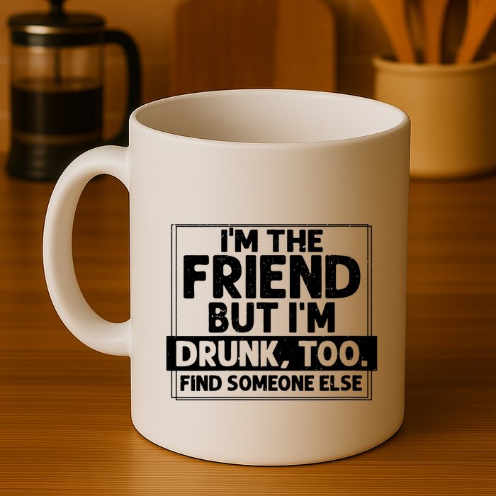 If Found Drunk Please Return To Friend Im The Friend Funny Vneck Mug