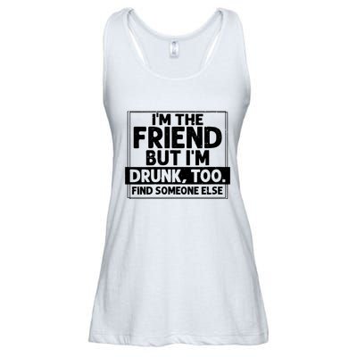 If Found Drunk Please Return To Friend Im The Friend Funny Vneck Ladies Essential Flowy Tank