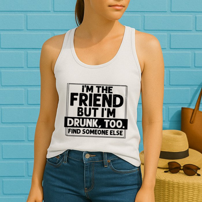 If Found Drunk Please Return To Friend Im The Friend Funny Vneck Womens Tank Top