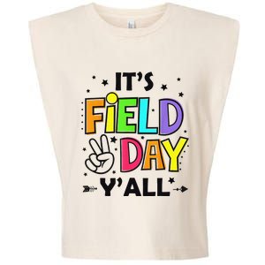 Its Field Day Y'all Teacher Student Garment-Dyed Women's Muscle Tee