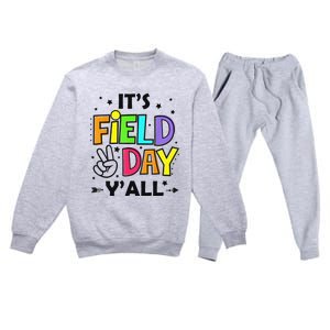 Its Field Day Y'all Teacher Student Premium Crewneck Sweatsuit Set