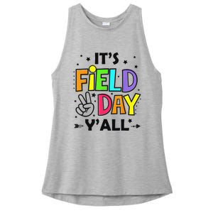 Its Field Day Y'all Teacher Student Ladies PosiCharge Tri-Blend Wicking Tank