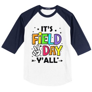 Its Field Day Y'all Teacher Student Baseball Sleeve Shirt