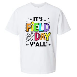 Its Field Day Y'all Teacher Student Sueded Cloud Jersey T-Shirt