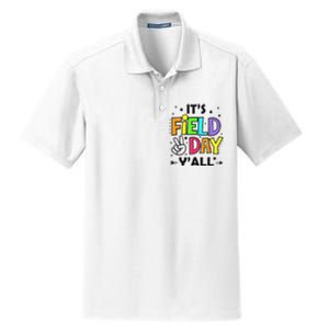 Its Field Day Y'all Teacher Student Dry Zone Grid Polo