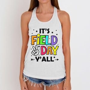 Its Field Day Y'all Teacher Student Women's Knotted Racerback Tank