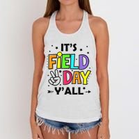 Its Field Day Y'all Teacher Student Women's Knotted Racerback Tank