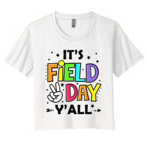 Its Field Day Y'all Teacher Student Women's Crop Top Tee