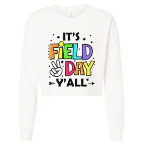 Its Field Day Y'all Teacher Student Cropped Pullover Crew