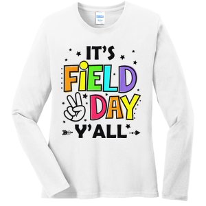 Its Field Day Y'all Teacher Student Ladies Long Sleeve Shirt