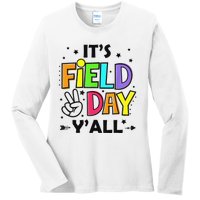 Its Field Day Y'all Teacher Student Ladies Long Sleeve Shirt