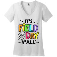 Its Field Day Y'all Teacher Student Women's V-Neck T-Shirt