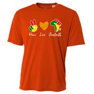 Independence Freedom Day Peace Love Juneteenth Black Pride Meaningful Gift Cooling Performance Crew T-Shirt