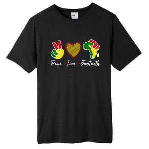 Independence Freedom Day Peace Love Juneteenth Black Pride Meaningful Gift Tall Fusion ChromaSoft Performance T-Shirt