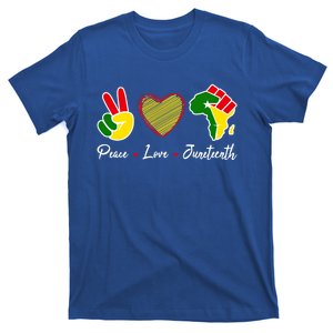 Independence Freedom Day Peace Love Juneteenth Black Pride Meaningful Gift T-Shirt