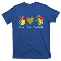 Independence Freedom Day Peace Love Juneteenth Black Pride Meaningful Gift T-Shirt