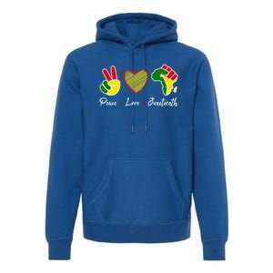 Independence Freedom Day Peace Love Juneteenth Black Pride Meaningful Gift Premium Hoodie