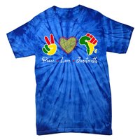 Independence Freedom Day Peace Love Juneteenth Black Pride Meaningful Gift Tie-Dye T-Shirt