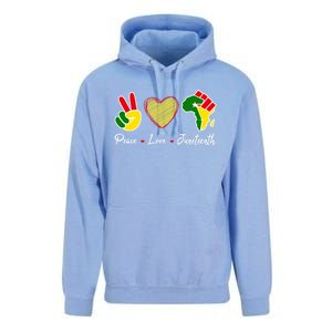 Independence Freedom Day Peace Love Juneteenth Black Pride Meaningful Gift Unisex Surf Hoodie