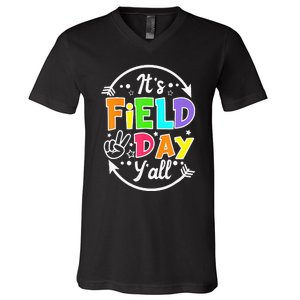 ItS Field Day YAll Funny Teacher Happy Field Day 2024 V-Neck T-Shirt