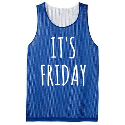 It's Friday Day Of The Week Prank April Fools Day Gift Mesh Reversible Basketball Jersey Tank