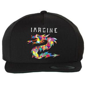 Imagine Fantasy Dragon Tattoo Style Wool Snapback Cap