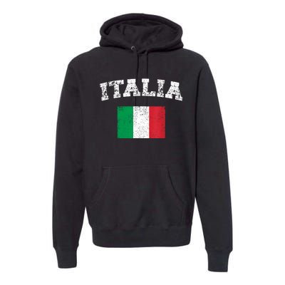 Italian Flag Distressed Flag Of Italy Italia Flag Premium Hoodie