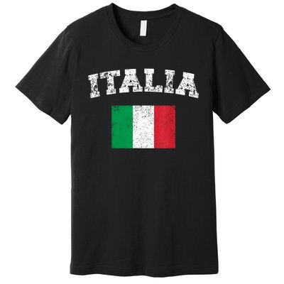 Italian Flag Distressed Flag Of Italy Italia Flag Premium T-Shirt