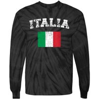 Italian Flag Distressed Flag Of Italy Italia Flag Tie-Dye Long Sleeve Shirt