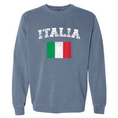 Italian Flag Distressed Flag Of Italy Italia Flag Garment-Dyed Sweatshirt