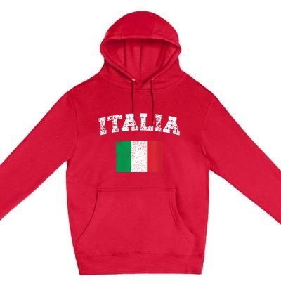 Italian Flag Distressed Flag Of Italy Italia Flag Premium Pullover Hoodie