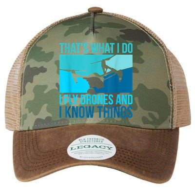 I Fly Drones & I Know Things Legacy Tie Dye Trucker Hat