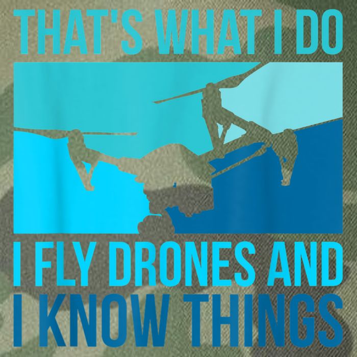 I Fly Drones & I Know Things Legacy Tie Dye Trucker Hat