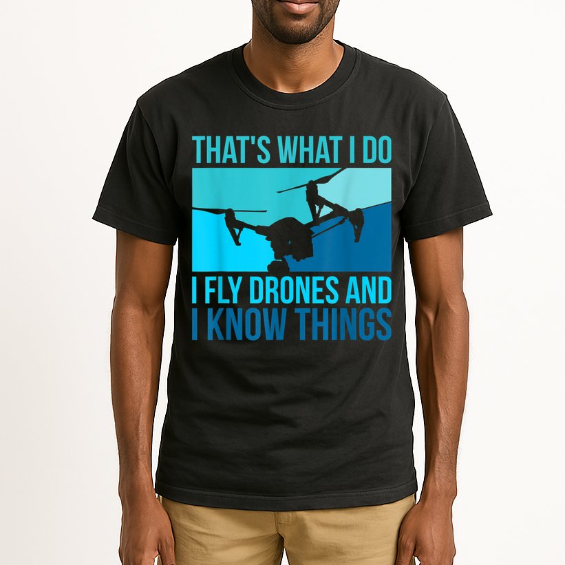 I Fly Drones & I Know Things Tall T-Shirt