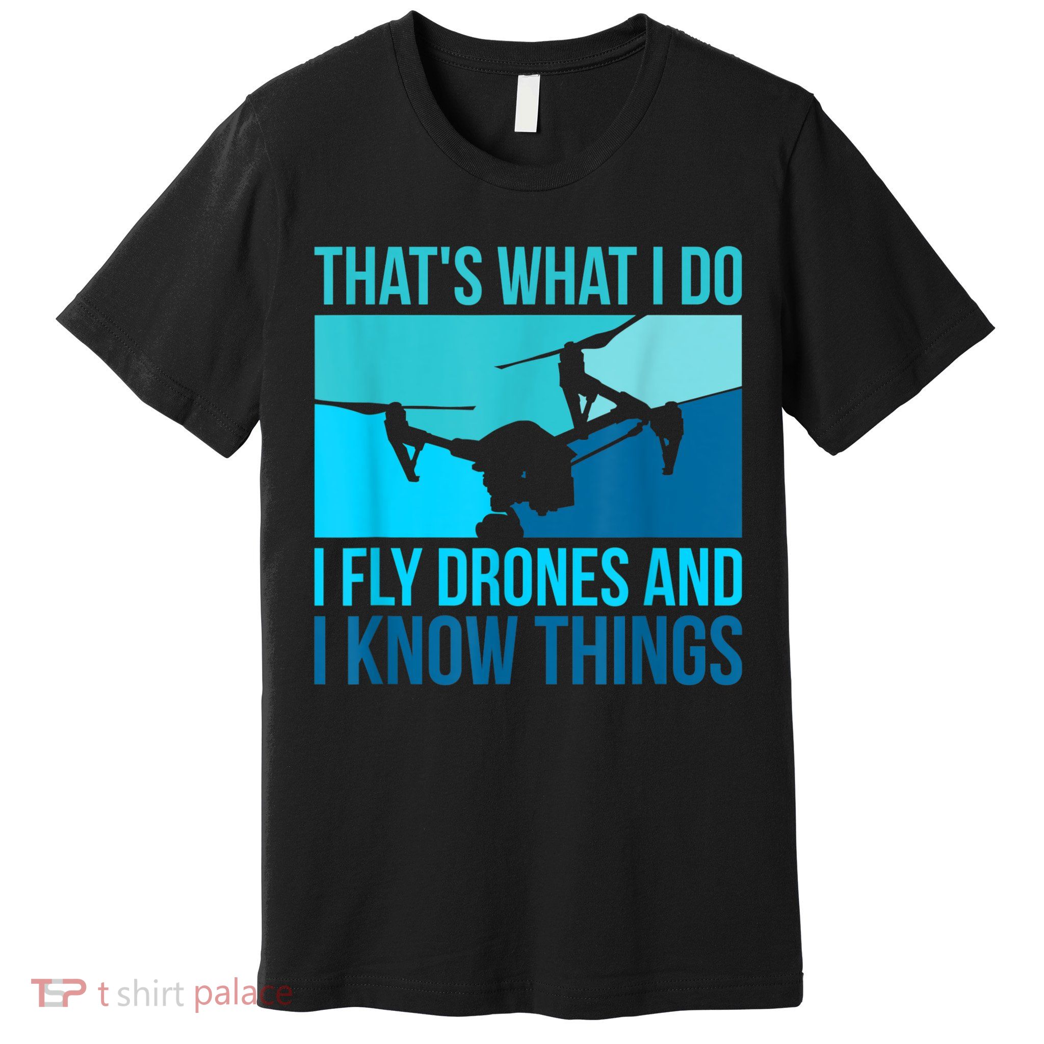 I Fly Drones & I Know Things Premium T-Shirt
