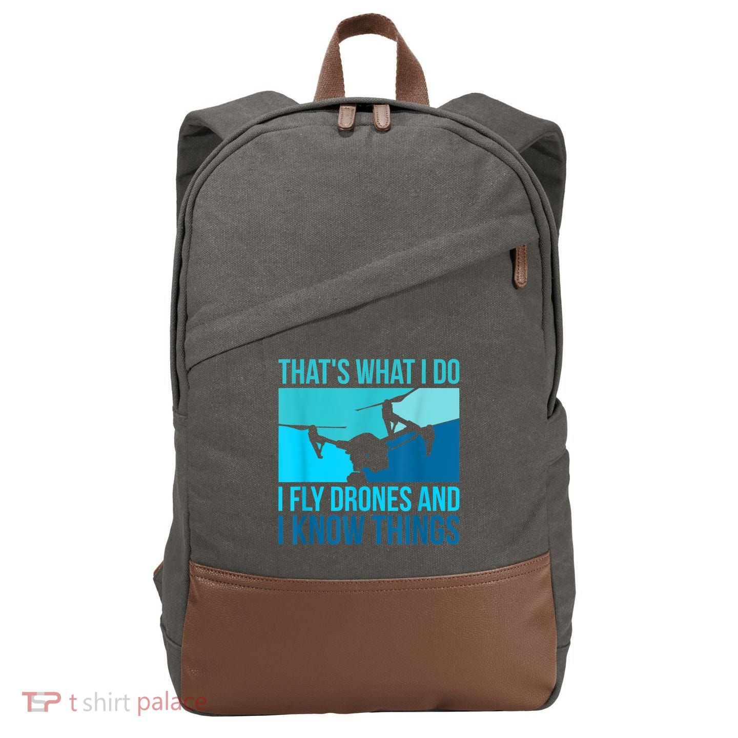 I Fly Drones & I Know Things Cotton Canvas Backpack