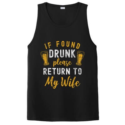 If Found Drunk Return To Wife Couples Funny Drinking PosiCharge Competitor Tank