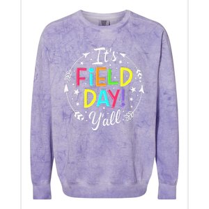 Its Field Day Yall Teacher Student Men Women Boy Girl Kids Colorblast Crewneck Sweatshirt