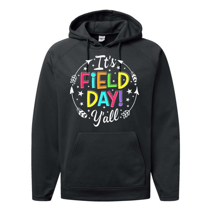 Its Field Day Yall Teacher Student Men Women Boy Girl Kids Performance Fleece Hoodie