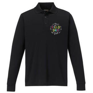 Its Field Day Yall Teacher Student Men Women Boy Girl Kids Performance Long Sleeve Polo