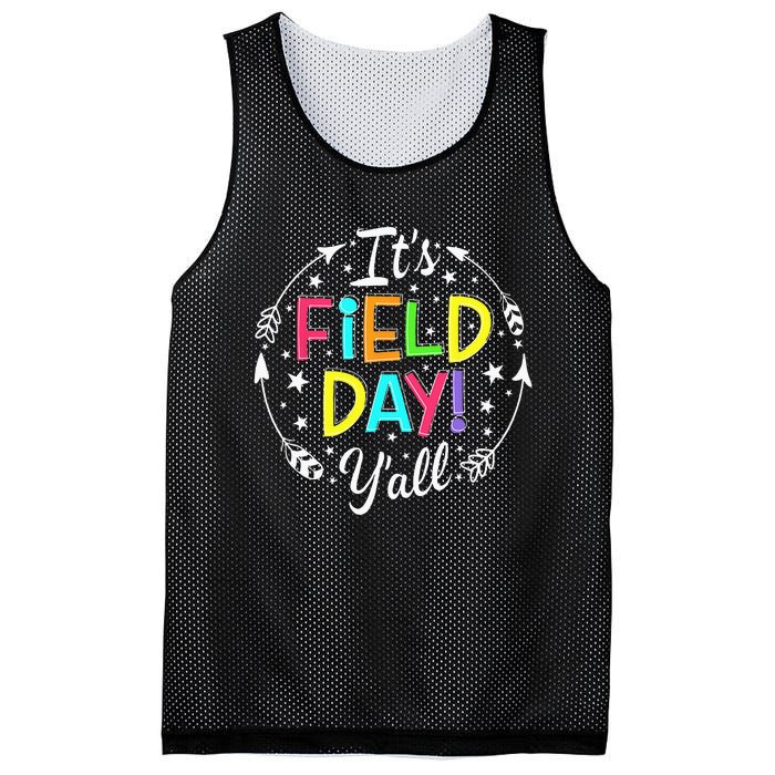 Its Field Day Yall Teacher Student Men Women Boy Girl Kids Mesh Reversible Basketball Jersey Tank