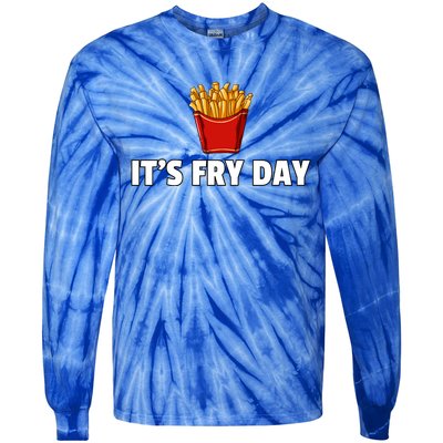 It's Fry Day French Fries Gift Extra Hot Fry Gift Tie-Dye Long Sleeve Shirt