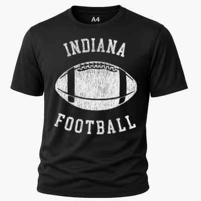 Indiana Football Distressed Vintage 80S Throwback Classic Cooling Performance Crew T-Shirt