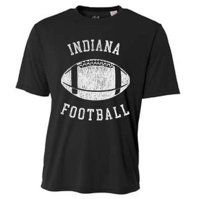 Indiana Football Distressed Vintage 80S Throwback Classic Cooling Performance Crew T-Shirt