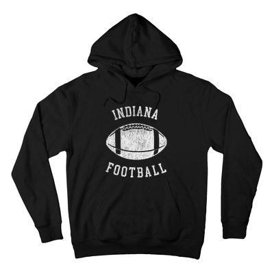 Indiana Football Distressed Vintage 80S Throwback Classic Hoodie