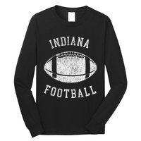 Indiana Football Distressed Vintage 80S Throwback Classic Long Sleeve Shirt